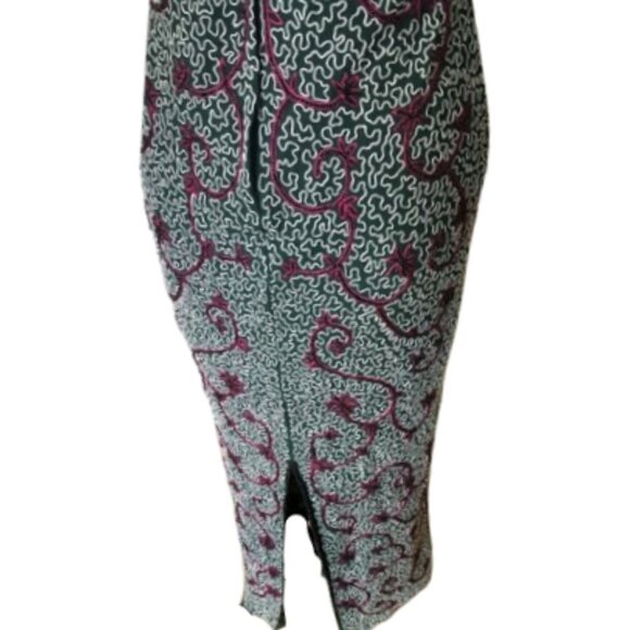 Vintage maxi embroidery and beads fitted dress - Picture 7 of 16